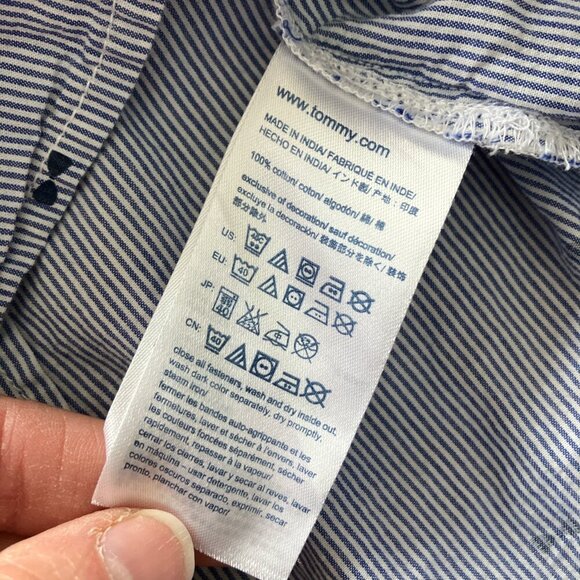 Tommy Hilfiger medium l/s preppy button down‎ with stripes and bow tie print - Picture 5 of 5